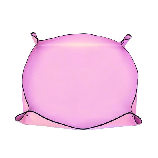 

Садовый коврик с 4 углами и пряжкой, ПВХ, комнатные балконные растения, коврик для пересадки почвы, коврик для патио S розовый