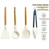 Silicone Spatula & Ladle Set with Wooden Handle for Home and Baby Food Preparation - High Quality, Stylish Design