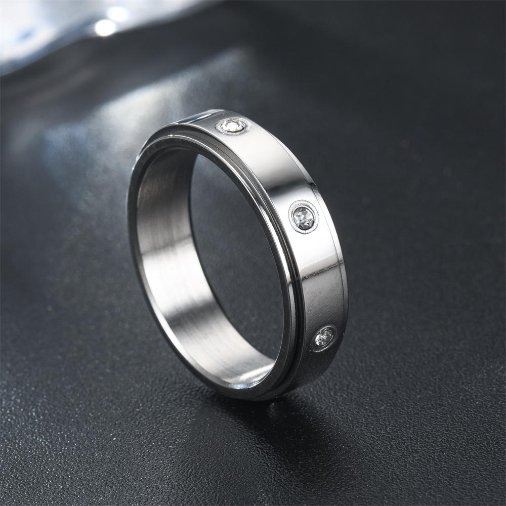 1Pc Titanium Steel Fashionable, Versatile and Simple Ring, A Trendy Ring Suitable for Men and Women