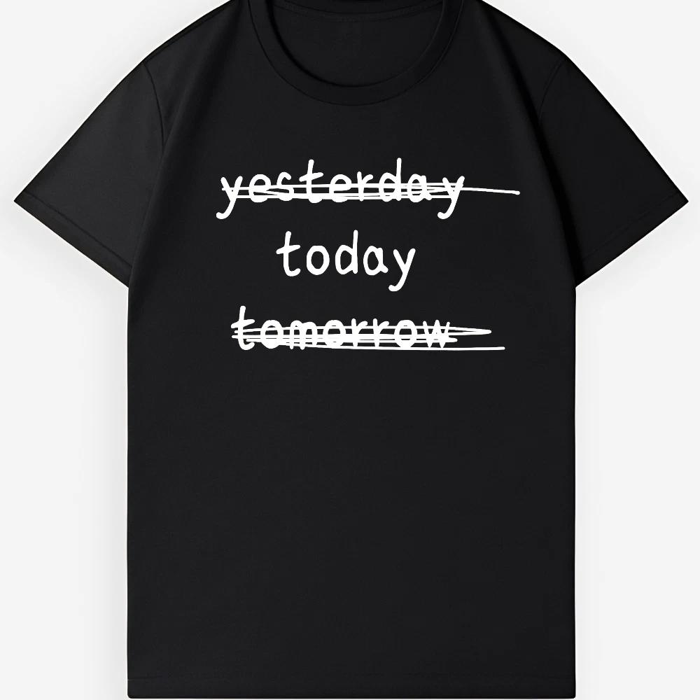 Yesterday Today Tomorrow Strike Through Tee | Live in Present Unisex T-Shirt S