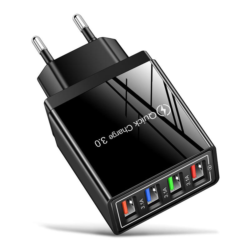 Eu Us Plug Usb Charger Multi Port 4 Usb Quick Charging For Phone Adapter Tablet Portable Wall Charger Fast Charger For Poco