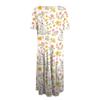 Women's Loose Casual And Fashionable Round Neck Short Sleeved Printed Mid Length Dress