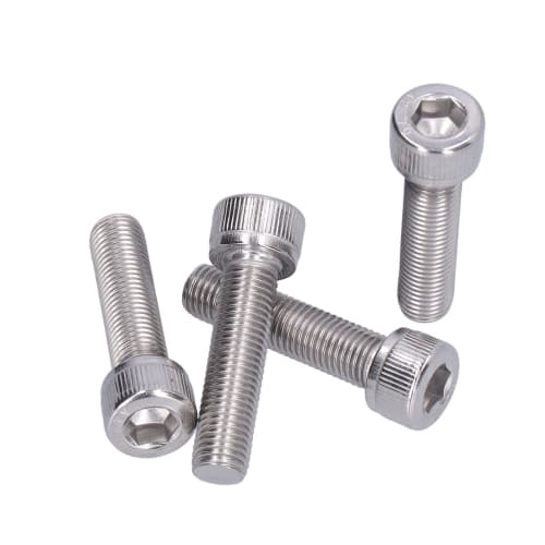 Four 1.25mm Fine Pitch M10 Socket Cap Screws, A2-70 Stainless Steel, Bright Finish, for Construction, DIY, and Automotive Applications (M10*40)