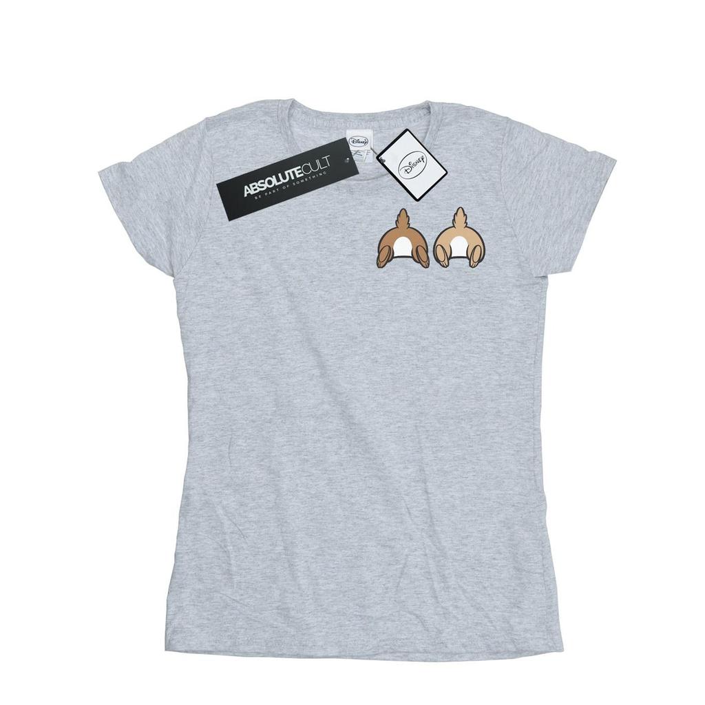 Disney Womens/Ladies Chip N Dale Backside Breast Print Cotton T-Shirt