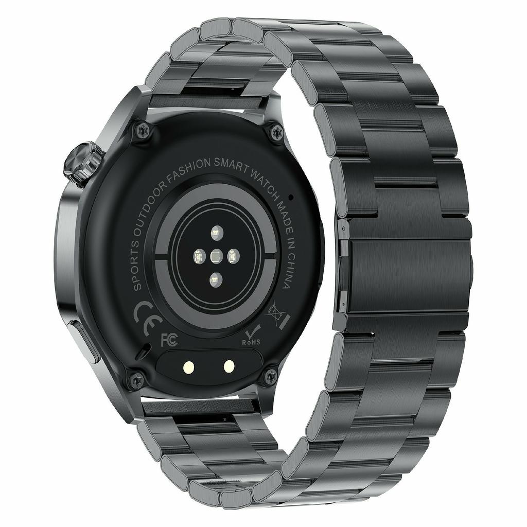 AK83 Multifunktions-Sportarmbanduhr Bluetooth-kompatibles Anrufen Gesundheitsmonitor Smartwatch, Stahlarmband