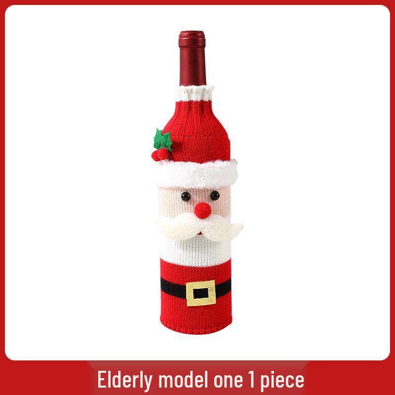 Creative Christmas Champagne & Wine Bottle Covers: Festive Dining Table Decorations
