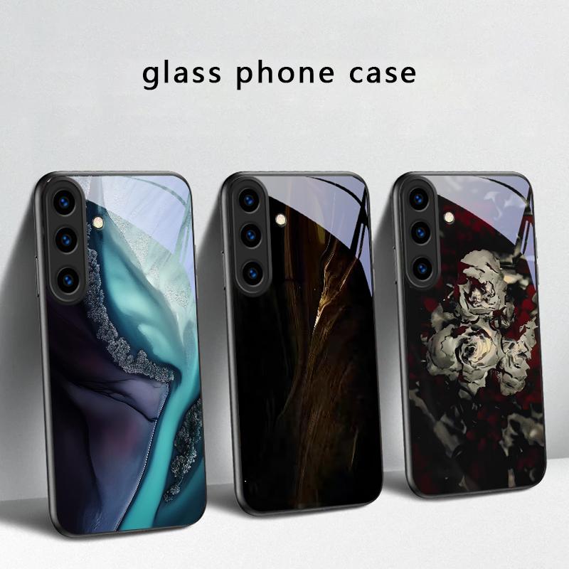 Rindenstruktur Textur Für Samsung Galaxy S20 S21 S22 S23 Plus S24 FE S25 Ultra S26 Edge S25+ S20+ S22+ Schwarze Glas Handyhülle