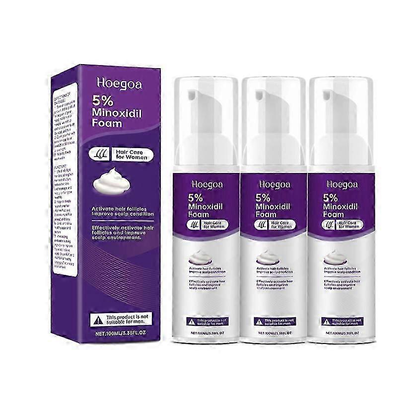 1-5x 100ml 5% pena na rast vlasov pre ženy, Sérum na obnovu rastu vlasov pre rednúce vlasy a ustupujúcu líniu vlasov, 100ml