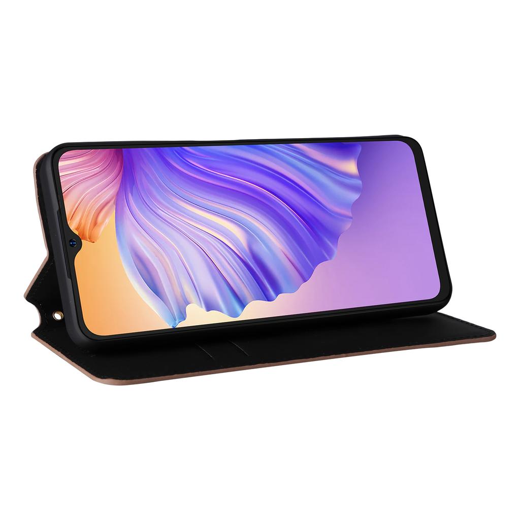 For Ulefone Note 21 Case Wallet Rhombus Imprinted Leather Phone Cover