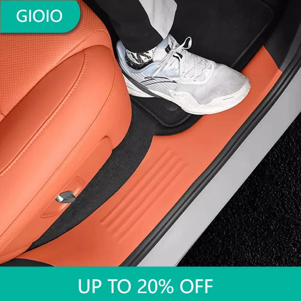 For Lixiang L6 2024 Car Interior Door Welcome Threshold PU Leather Cover Stickers Auto Modified Styling Accessories