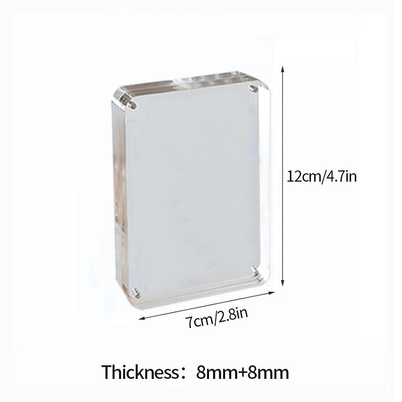 Transparent Acrylic Picture Photo Frame Magnetic Photocard Holder Kpop Idol CD Card Display Stand Desktop Ornament Decor  Gifts