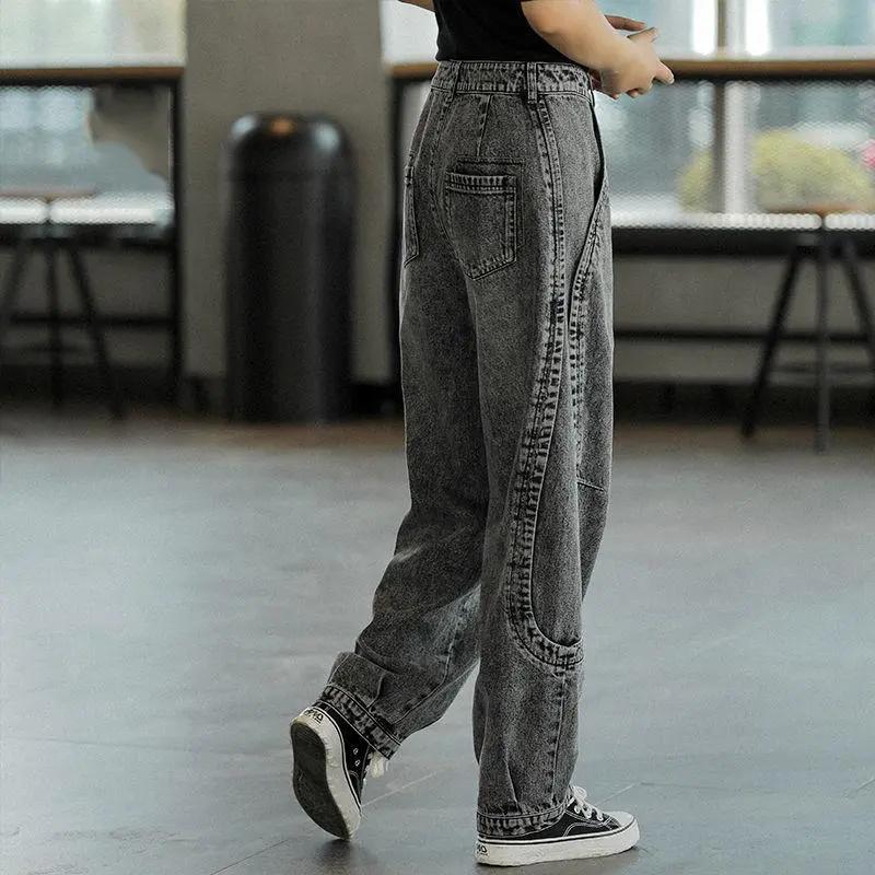 Jeans Women's Straight Spring and Autumn Loose Trousers High Waist Harlan Carrot Pants