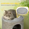 Cat Climbing Frame, Covered with Sisal, Cosy Platform - Light Grey