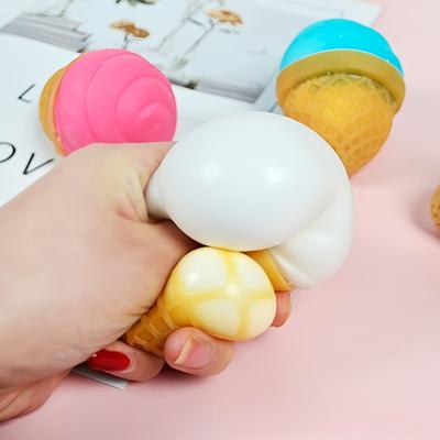 Tabas Squishy Ice-cream Squeeze Toy Sensory Simulation Sundae Fidget Toy Soft Slow Rising Decompression Venting Toy for Adult