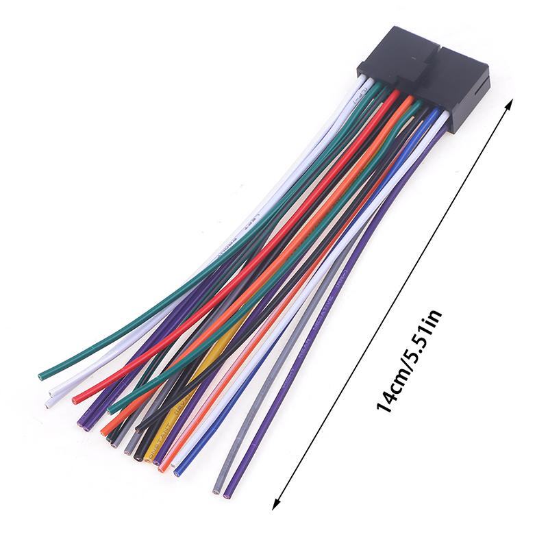 Car Radio Wire Harness 20pin Audio Wiring Adapter Cd Dvd Connector Cable T-plug Power Cord Modified Parts Radio Accessories 4