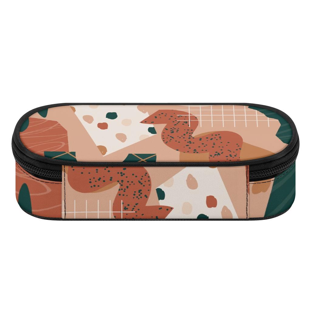 Pen Case Lightweight Wear Resistant Polyester Zipper Closure with Main Compartment Mesh Pocket and Pen Slots for Classroom Use