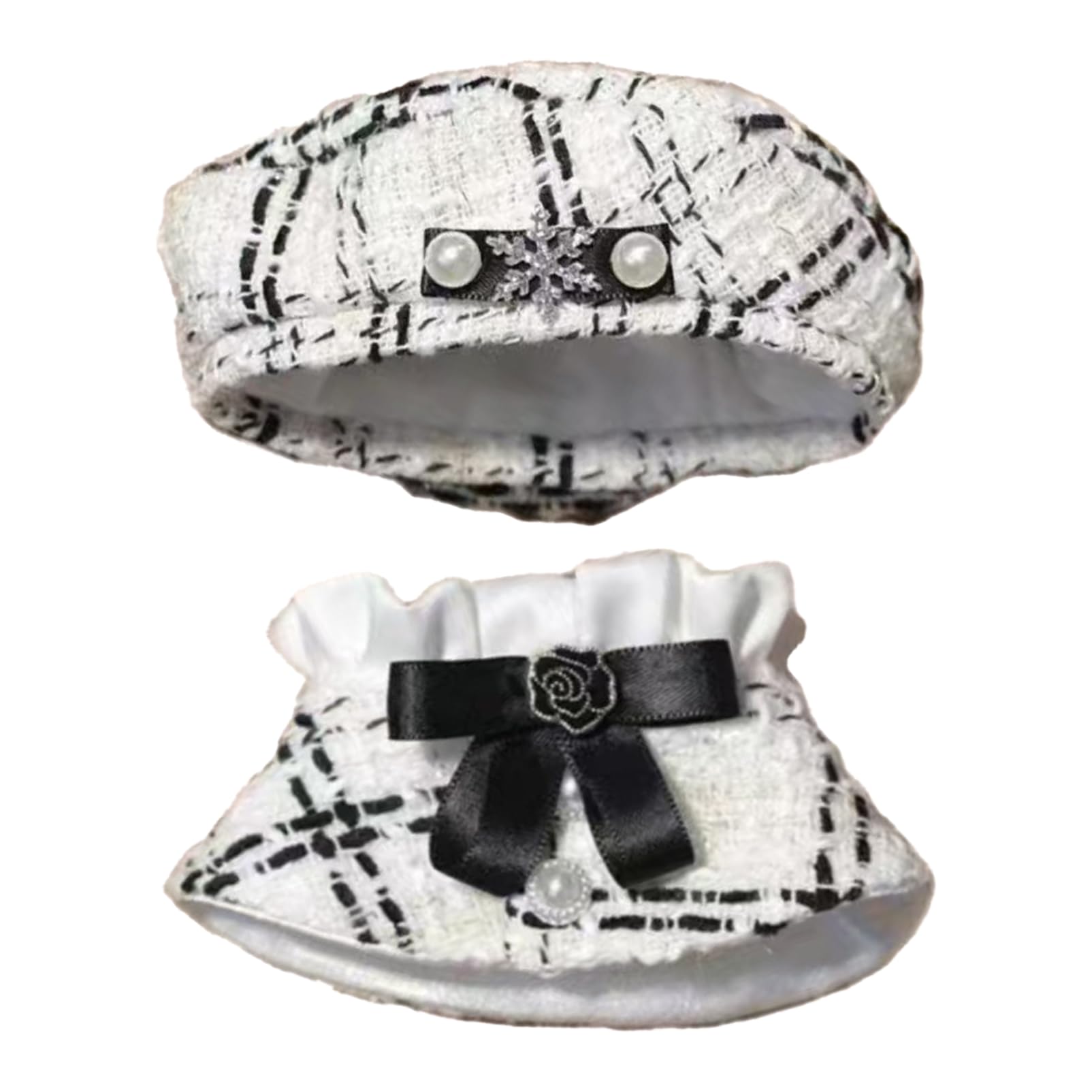 

COZENTA Кукла Плюшевая игрушка Одежда Шляпа Накидка Набор (10см Белый)