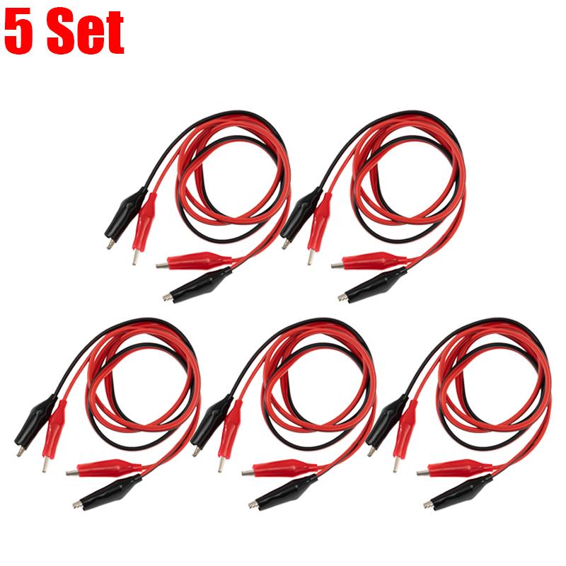 10/1x Double-Ended Alligator Clip Flexible Electrical Jumper Power Test Cable Crocodile Copper Clamp For Precise Circuit Testing