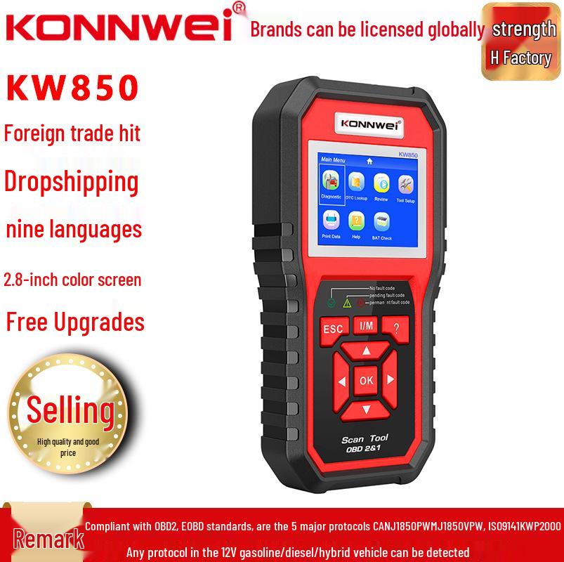 KW850 OBD2 EOBD Car Fault Diagnostic Scanner Tool