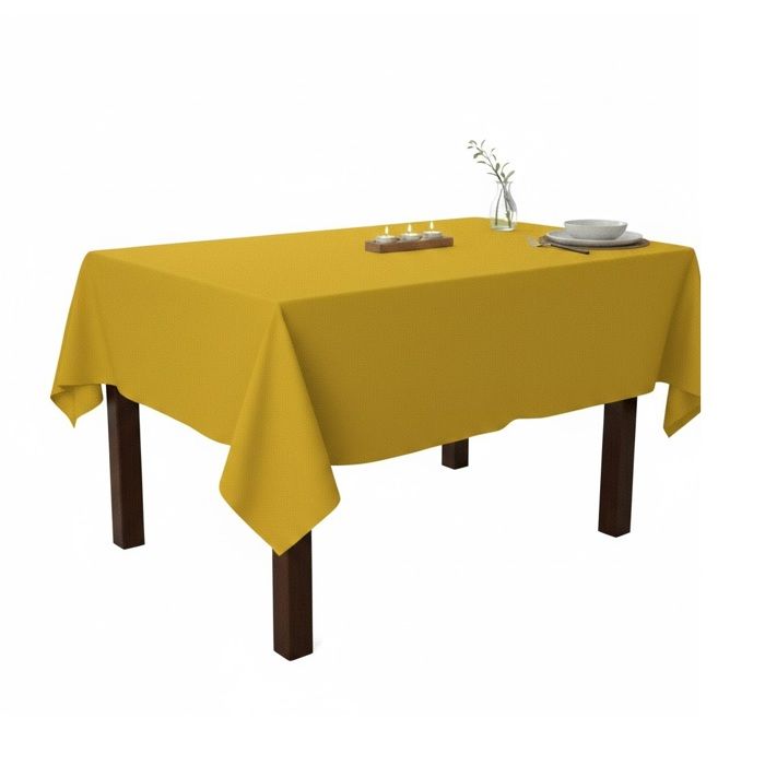 Essential Polyester Tablecloth 150 X 300 Cm Yellow