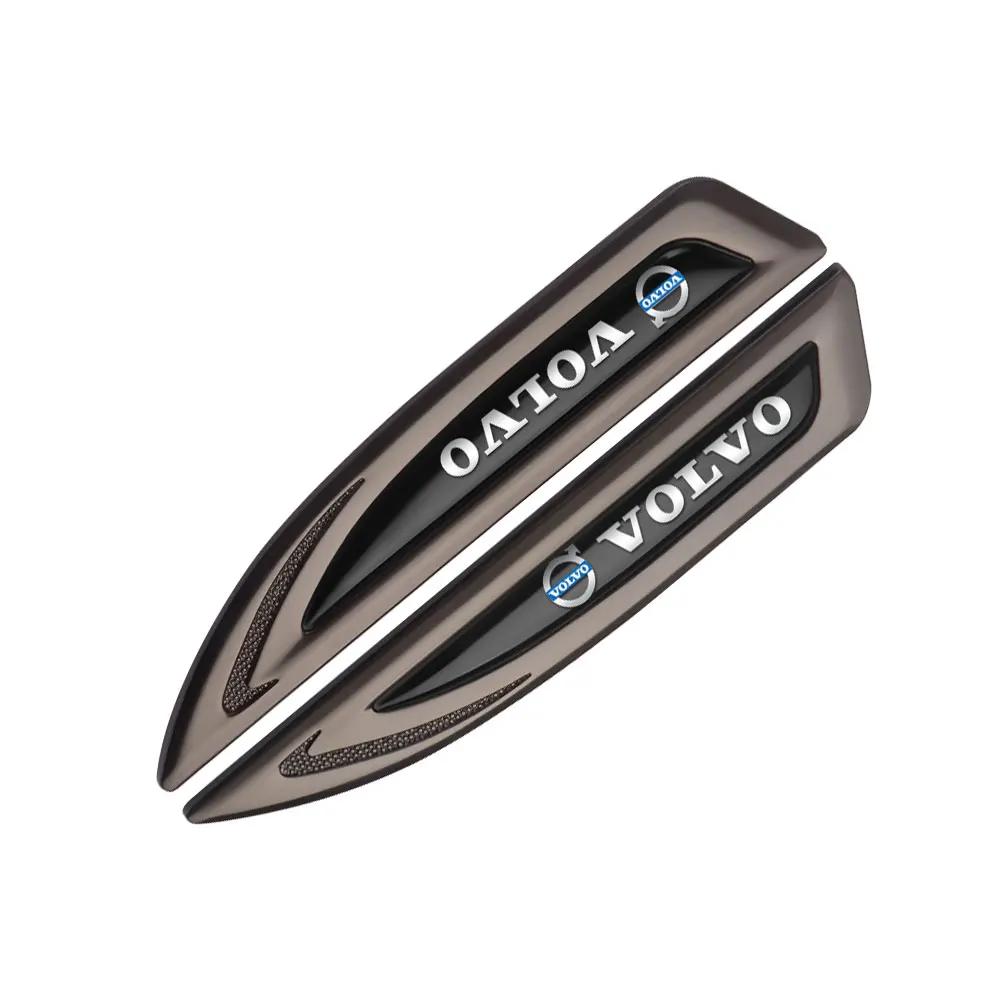 2 pezzi forma lama metallica 3D Parafango Laterale Bagagliaio Auto Emblema Emblema Adesivo Per volvo Rdesign XC60 XC90 V40 V50 V60 S40 S60 S80 XC40 AWD