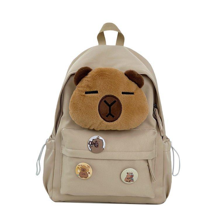 Schultasche Kapibara Capybara Tasche für Damen 1011 neue Canvas-Tasche niedliche Schultasche Schüler Kinder Rucksack Rucksack für Damen