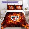 Set Lenzuola 3 Pezzi Stampato Calcio Athletic Bilbao, Comodo Set Copripiumino per Camera da Letto Amico della Pelle