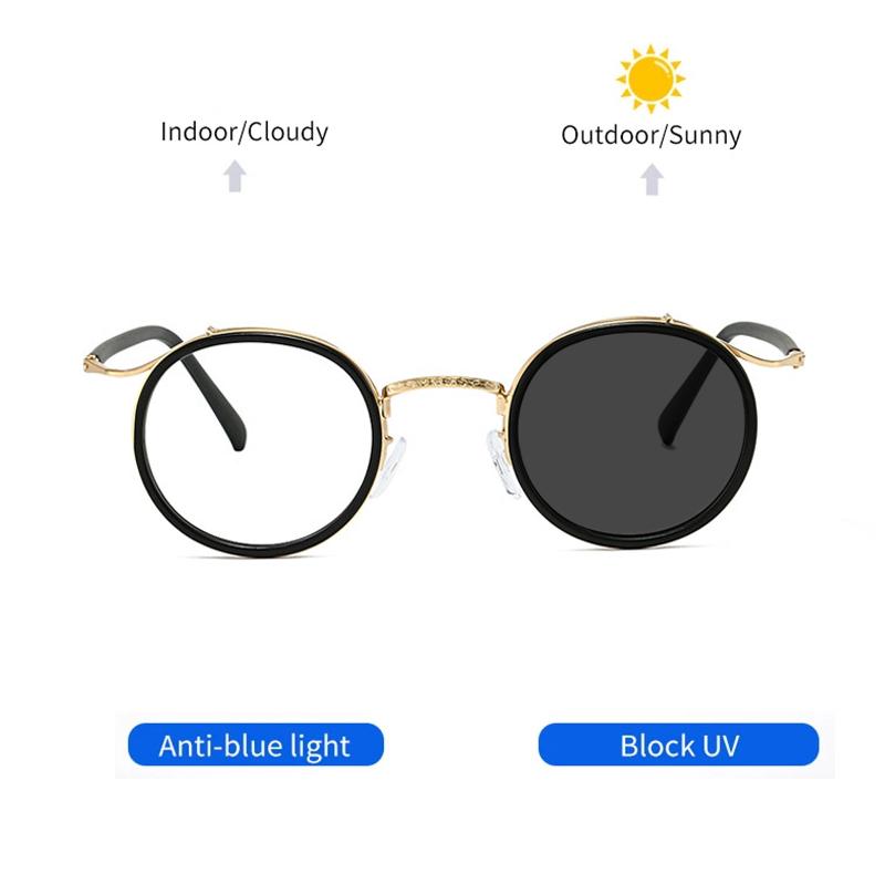 New Retro Brand Design Anti Blue Light Reading Glasses For Men And Women Fashion Korean Round Frame Presbyopic Glasses