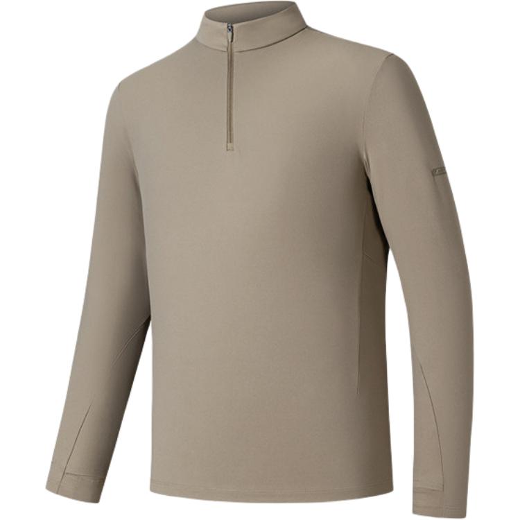 

Anta Серия Чемпион для любой погоды Однотонный топ с воротником-стойкой Универсальный Мягкий Простой с длинным рукавом Вязаный мужской топ 152610412-5 M