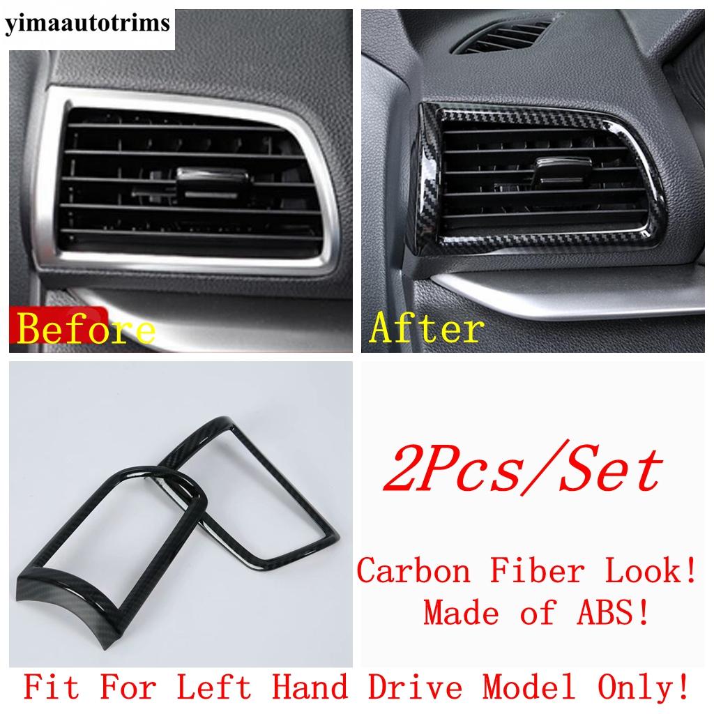 Window Lift Button / Pillar A Fame / Water Cup Panel Cover Trim For Mitsubishi Eclipse Cross 2018 - Carbon Fiber Accessories