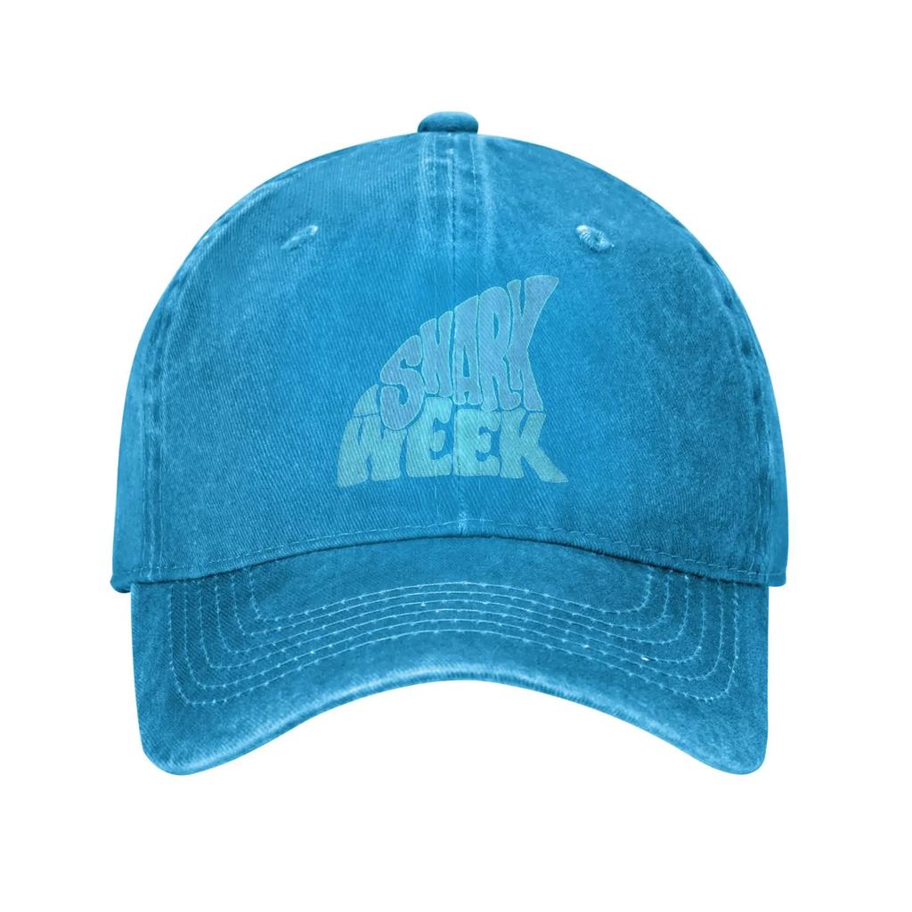 Shark week in the shape of a shark Sun Baseball Cap Fitted Retro Women Unisex Wholesale Custom DIY Kpop Rock Baseball Caps