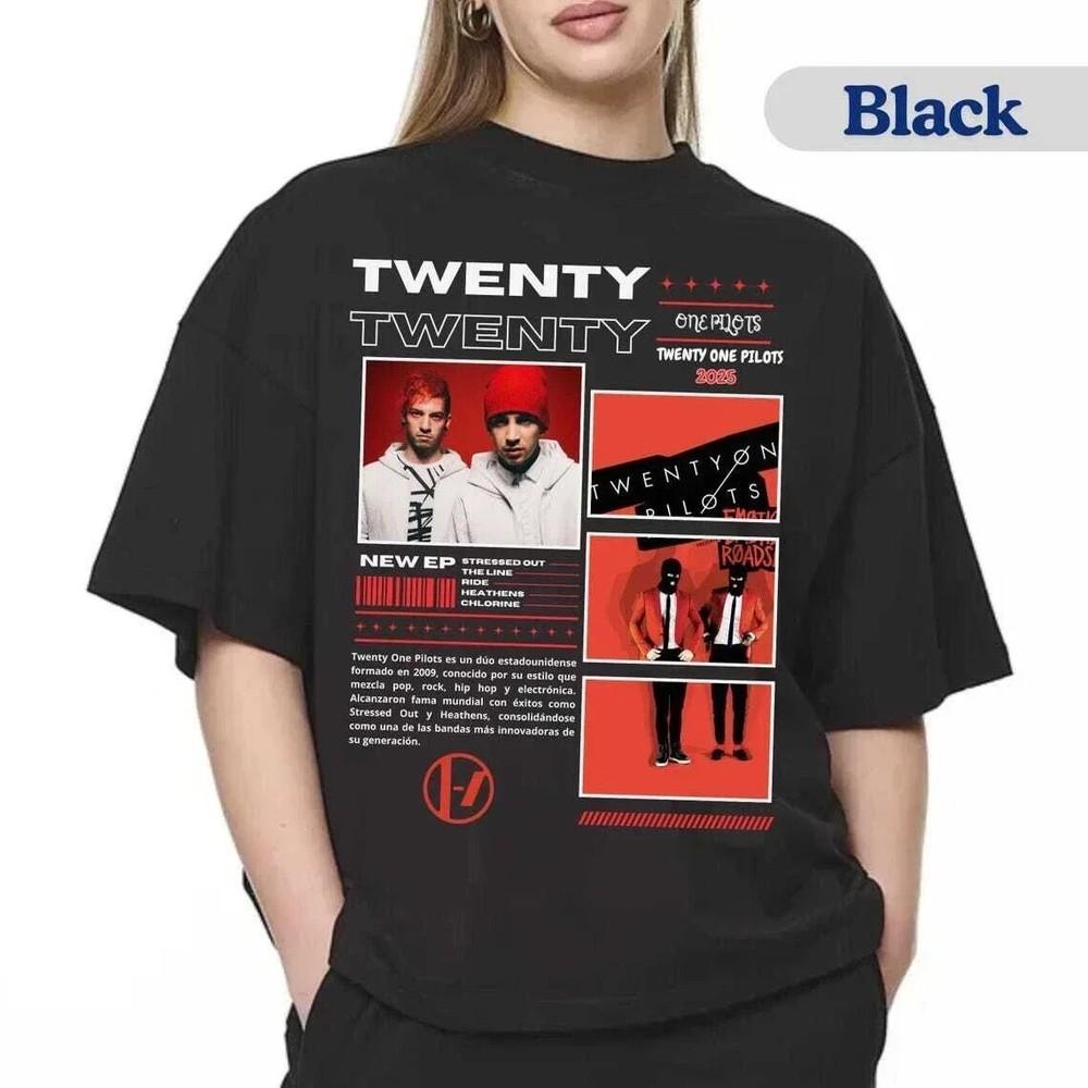 Twenty One Pilots 2025 Tshirt The Clancy World Tour Shirt For Fans Unisex T-Shirt XXL