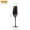 Phnom Penh Vetro Placcato Nero Calici da Vino Rosso Coppa da Champagne Colorata Calici da Vino Whiskey Soggiorno Bar Casalingo Articoli da Bar