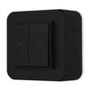 Roller Shutter Switch with Lock, Surface-mounted Set, Rounded, Mini, Matt Black
