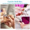 Nail Drill Bit Set Tungsten Steel Drill Bits Mini Cleaning Brushes for Nail Prep Cuticle Nail Gel