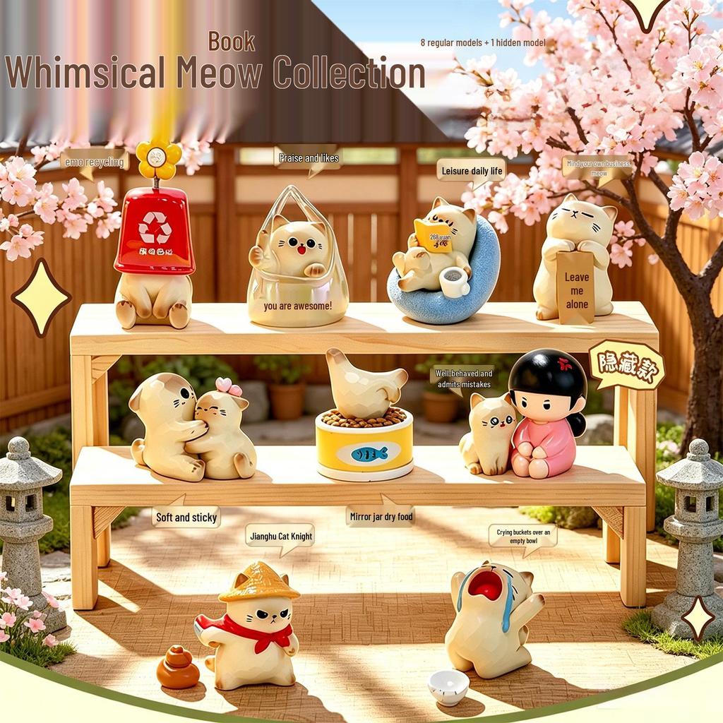 Chao Wan Super Stable Emotion Little Fairy Luo - Second Wave Flocked Blind Box Cute Desktop Decoration Ornament.