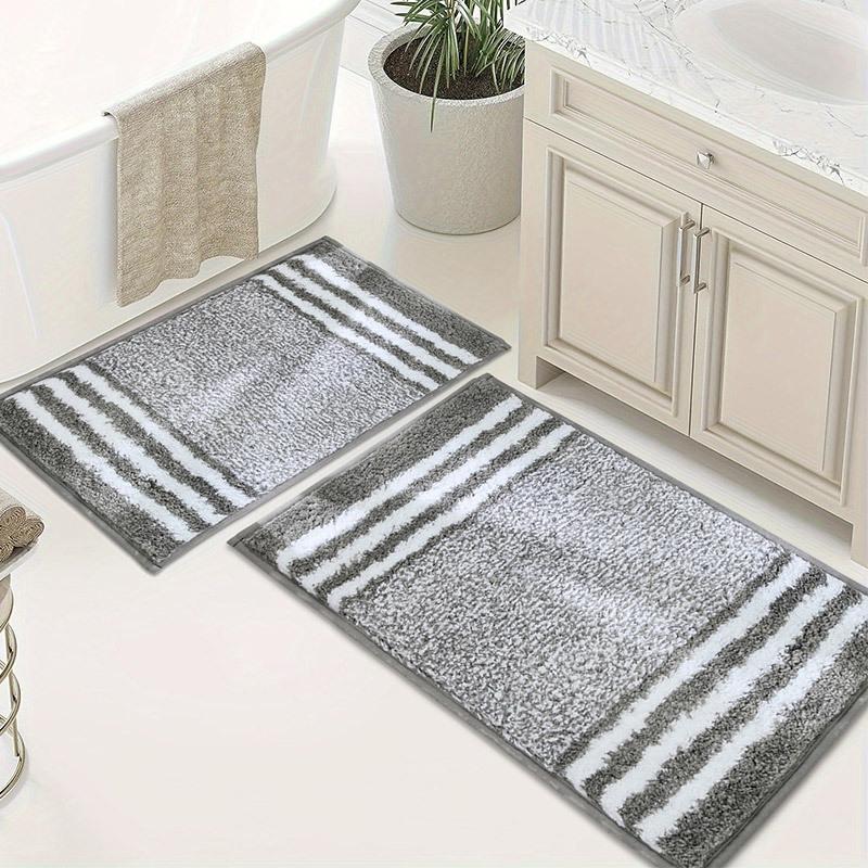 Explosive Striped Two-Piece Set, Bathroom Absorbent Floor Mat, Bathroom Door Non-Slip Foot Pad, Toilet Rug
