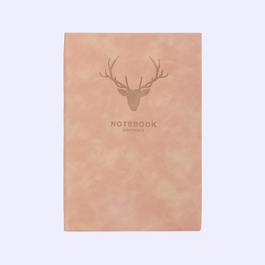 Popular A5 size deer head notebook, business notebook, portable diary, office meeting sketchbook, 200 pages