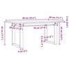 VidaXL Table Basse Cadre en O, Table d'Appoint, Bout de Canapé, Meuble de Salon Salle de Séjour, 90x40x45 cm Bois de Pin 3282664