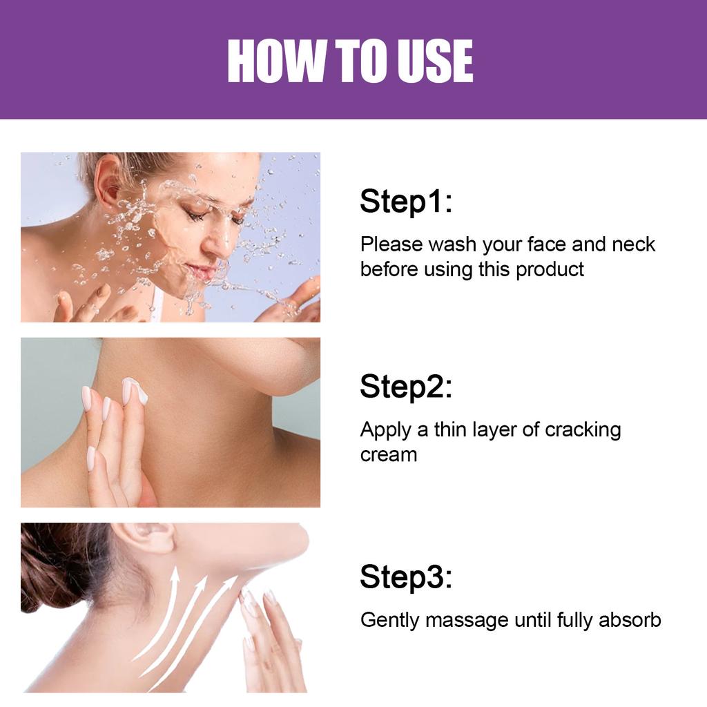 Neck Firming Cream with Hyaluronic Acid & Peptides - Hydrating Moisturizer for Sagging Neck , Neck Wrinkle Relief, Lifting and Firming Neck Cream