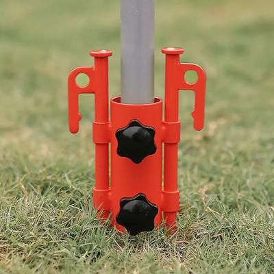 Canopy Rod Holder Adjustable Tent Awning Ground Holder Stainless Steel Windproof Outdoor for Hiking Fishing Tent Accessories