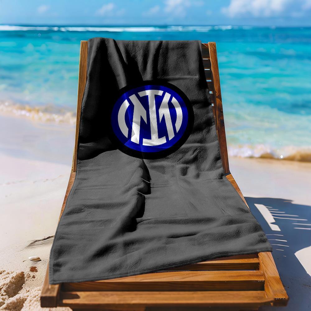 Inter Milan Beach Towel Super Soft Absorbent Comfortable Lightweight Perfect For Traveling Yoga Camping And Swimming