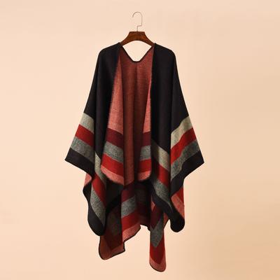 New Fashion Winter Warm Plaid Ponchos And Capes For Women Oversized Shawls and Wraps Cashmere Pashmina Female Bufanda Mujer