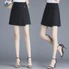 Women's High Waist Black Suit Shorts: Korean Style 2024 Spring/Autumn, Slim A-Line, Versatile, Loose Fit, Wide Leg.