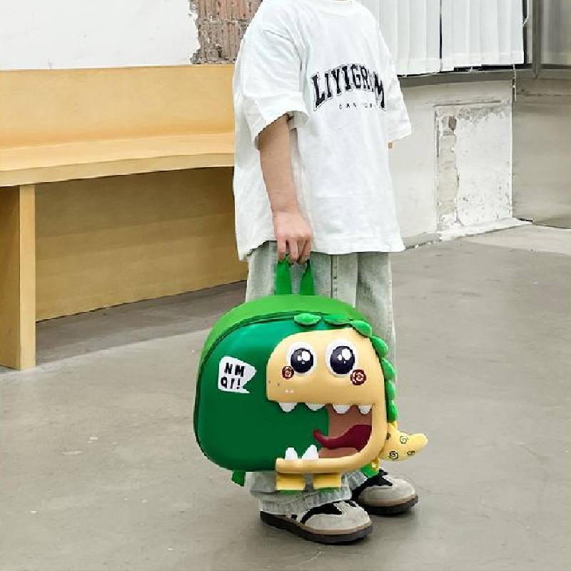 Haonna Super Cute New Children's Dinosaur Eggshell Backpack Lightweight Expandable Kindergarten Bookbag