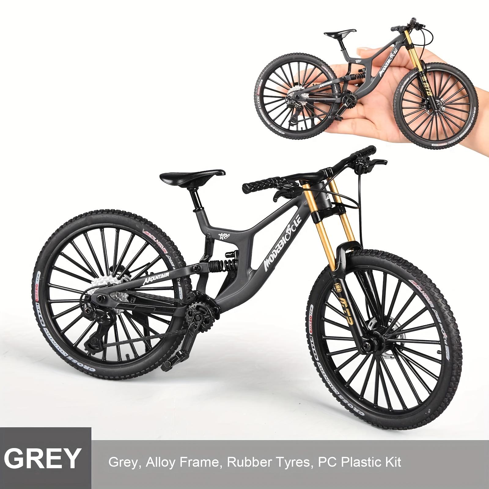 1:Maßstab 8 Mini-Legierung Finger Mountainbike - Druckguss-Simulationsspielzeug mit Stoßdämpfung für Sammlungen