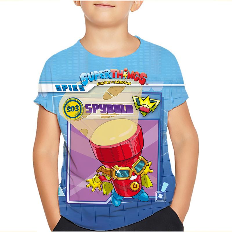 Superzings 7 Boys Clothes T-shirt New Summer Clothing Children's Wear Tops Short Sleeve Tees Kids Cartoon Tshirts