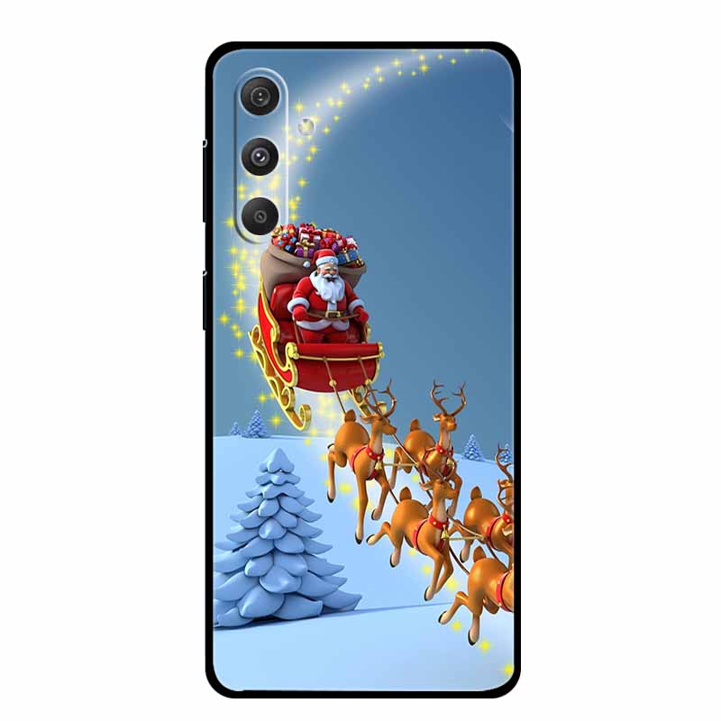 Christmas Case For Samsung Galaxy S24 S25 5G Cases Soft Silicone Bumper for S24 S25 Plus S23 FE S24 FE S25 FE 5G Protector Shell