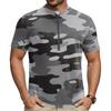 Men's Short Sleeve Cycling Jersey Breathable Quick Dry Fabric Half Zip Front Athletic Fit Lightweight Top for Outdoor Sports