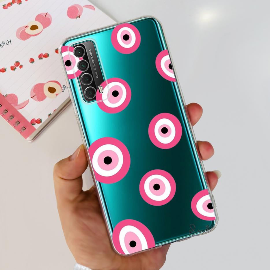 For Huawei P Smart 2021 Case PPA-LX1 PPA-LX2 New Fashion Painted Cover Soft TPU Phone Case For Huawei Y7a Psmart 2021 Coque Capa